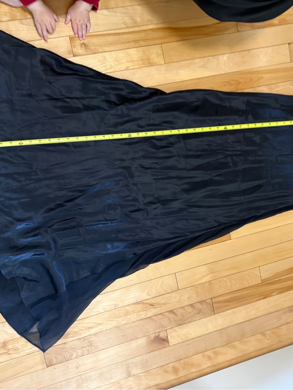 Vintage Y2K Black 100% Silk Slip Dress Sheer Maxi Goth Fairycore Dress L - Picture 14 of 15